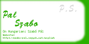 pal szabo business card