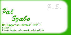 pal szabo business card